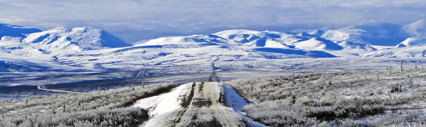 Dempster Highway Winter Scene