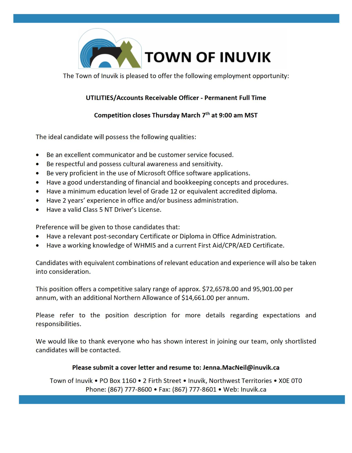 Career Opportunities - Inuvik